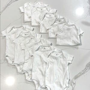 Honest Baby White Onesies Set of 10 - Got Twins?? Size Newborn